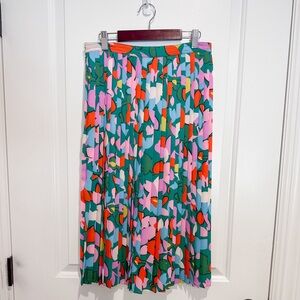 J Crew pleated midi skirt